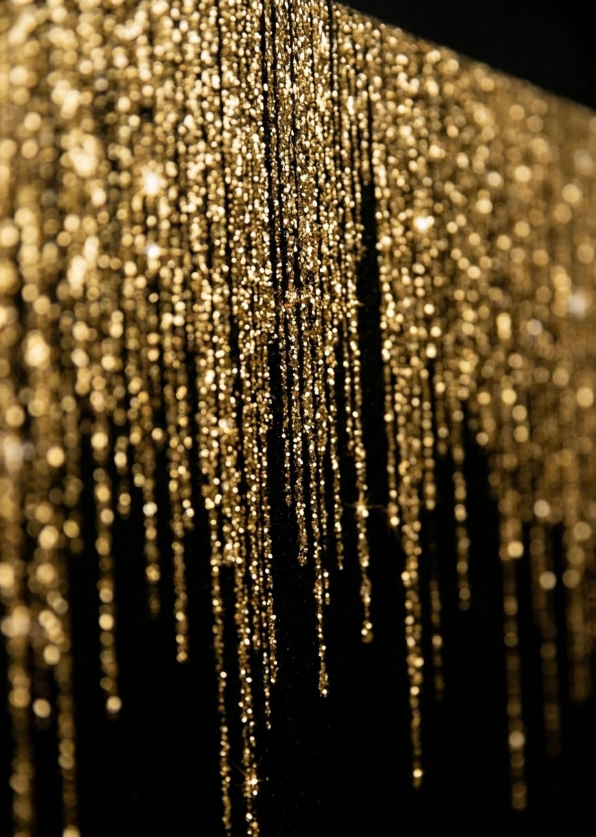 Golden Cascade: 'Hasbunallahu Wa Ni'mal Wakeel' Islamic Calligraphy Canvas