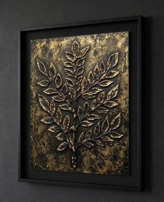 Luxe Botanical Gold Relief Wall Art